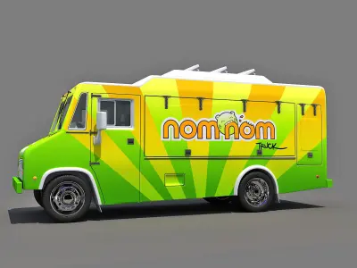 Nom Nom Green Food Truck 3D model