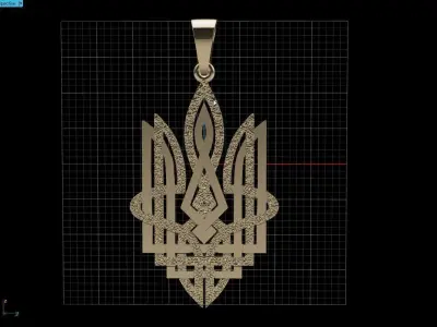 Ukrainian Trident 3D print model