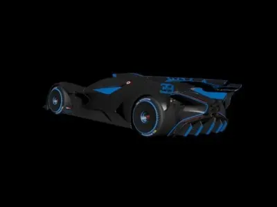 bugatti bolide Low-poly 3D model