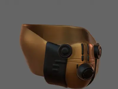 Gas mask helmet 3d model scifi Low-poly  Low-poly 3D model 81