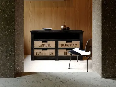 3D model of vintage and industrial style furniture 3D model