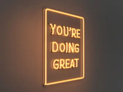 You Are Doing Great - Neon Sign 3D model
