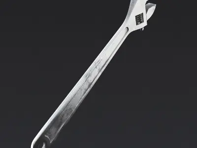 Adjustable Wrench Low-poly 3D model