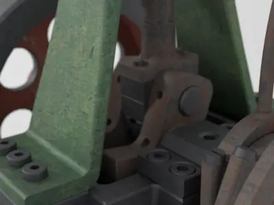 VERTICAL STEAM ENGINE WITH REVERSE GEAR -1830 3D model