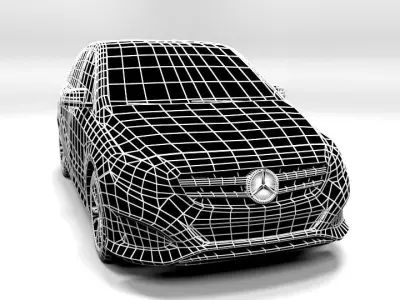 MERCEDES B CLASS FACELIFT 2016 LOWPOLY Low-poly 3D model