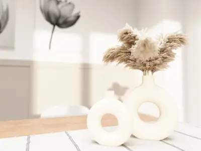 Modern Dining Room Design 3D Model 3D model