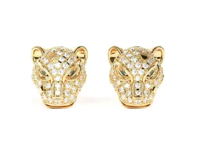 Panther earring 3D print model