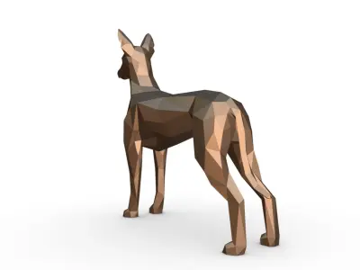 pharaoh hound low poly 3D print model