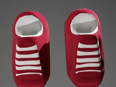 Sport Shoes Stylized low poly Low-poly 3D model