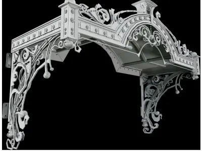 forging awning 3D model