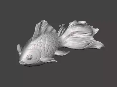 REALISTIC GOLDFISH SCULPTURE FIGURE MODEL PET STATUE 3D print model