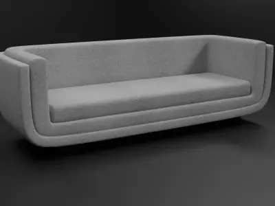 LUXURY SOFA Low-poly 3D model