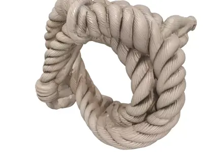 Detailed Rope Coil Circle Low-poly 3D model