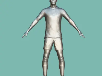 T-Pose Rigged Sergio Busquets Miami 3D model