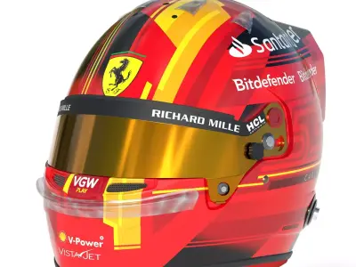 F1 Ferrari Helmets 2023 3D model