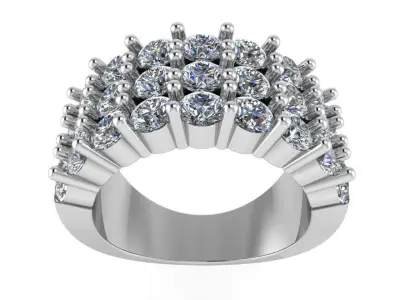 3 Row Diamond Band 4005 3D print model