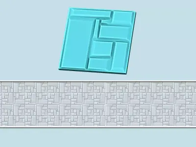 Wall Panel A08 Asymmetric - Interior Design Decoration 3D print model