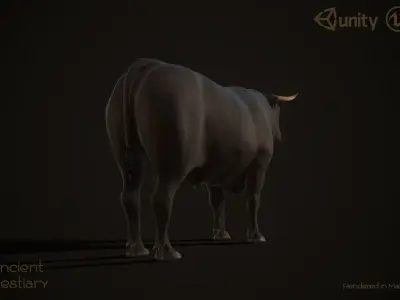 Black Bull Low-poly 3D model