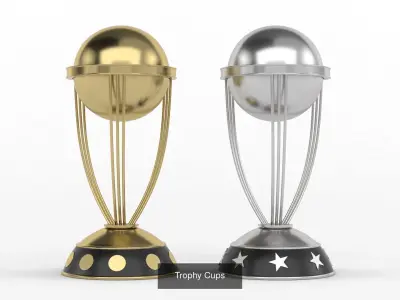Trophy Cups Collection 3D Model Pack