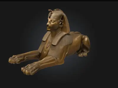 Sphinx Majesty Regal Monument Model for Ancient Egyptian  3D model