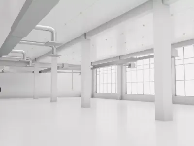 Manufacture building 3D model