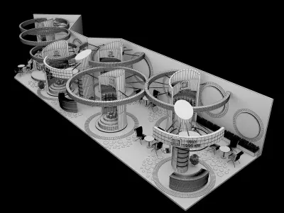 Booth Exhibition Stand a461a 3D model