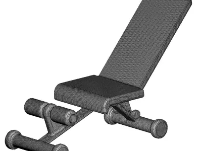 Foldable Gym Bench Press 3D print model