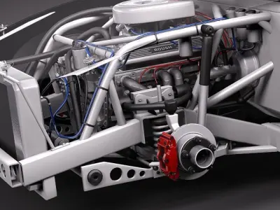 Nascar 2010 chevrolet impala ss godaddy cat pepsi 3D model