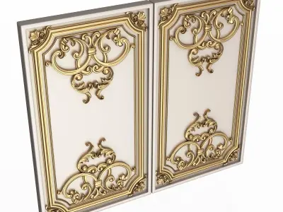 Backgammon Set 06 White Low-poly 3D model