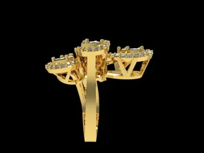 Diamond Ring 007 3D print model