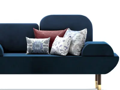 Modern cube sofa Free 3D model