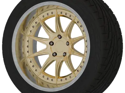 Aodhan DS07 Aftermarket Wheel Low-poly 3D model