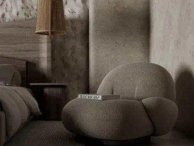 Luxury Modern stone  luxurious Master Bedroom Design  3D model