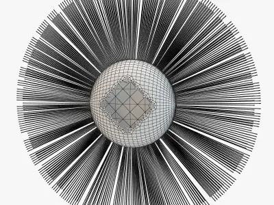 Fantastic Curtis Jere Sunburst Wall Sculpture 3D model