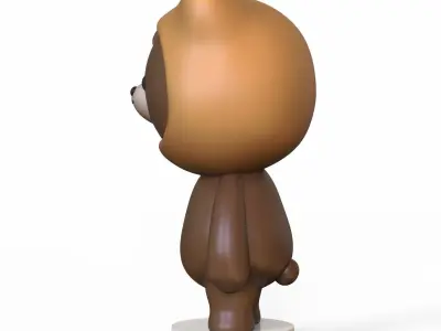 Cute Toy Bear Printable  3D print model