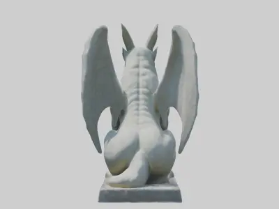 Stone statue Low-poly 3D model
