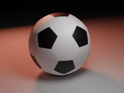Football Model soccer ball Free low-poly 3D model