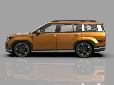 Hyundai Santa Fe 2024 HQ interior  3D model