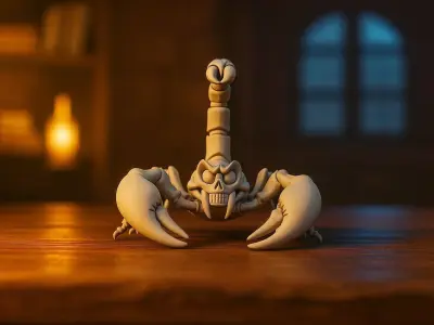 skeleton scorpion Halloween 3D print model