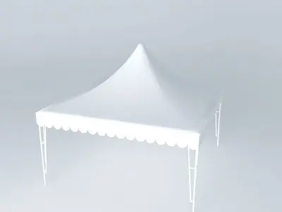 Square Carnival Tent Low Poly Free 3D model