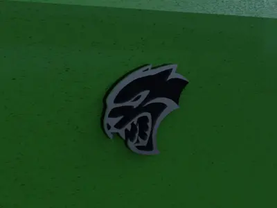 Dodge Challenger SRT Hellcat 2018 Low-poly 3D model