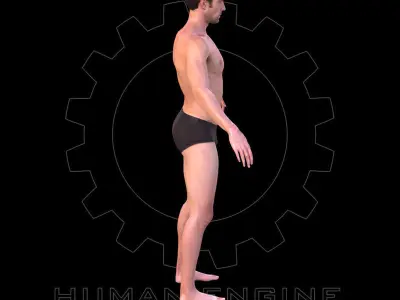 Male Scan - Dan Low Poly A-pose Low-poly 3D model