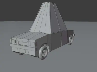 Red Car Free low-poly 3D model purchase