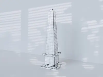 Decorative Obelisk Low-poly 3D model