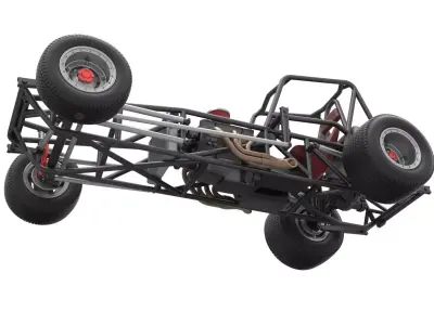 Vintage Dirt Modified stock car Base Version 2 Scale 1 to 25 3D print model