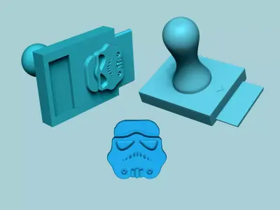 Stamp 100 Storm Trooper - Fondant Decoration Maker Toy 3D print model