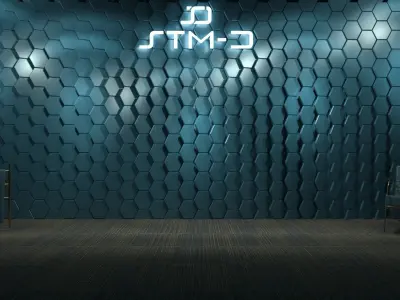 STM-D hexagon wall parametric model 130 Low-poly 3D model