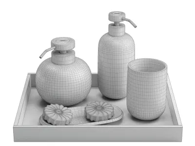 Soap Dispenser Set 3D model