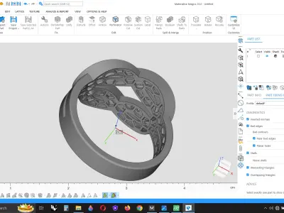 Twisted Elegance Ring Free 3D print model