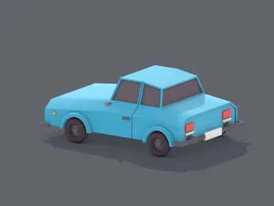 Lowpoly Car Low-poly 3D model